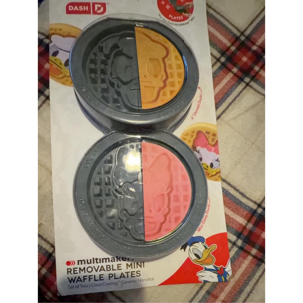 Dash Disney Donald Duck&Daisy Multimaker Removable Mini Waffle Plates NEW!